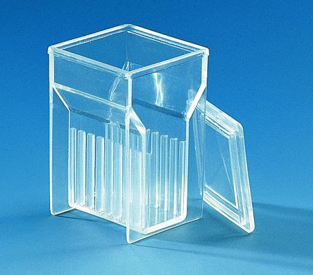 Staining jar, PMP (TPX®), Hellendahl patent