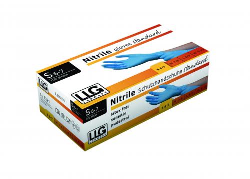 LLG jednorázové rukavice, nitril, bez pudru