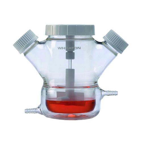 Spinner baňky, double sidearm, jacketed Celstir®