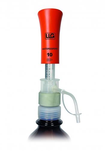 dávkovač LLG uniTOPDISPENS with sklo piston a clear sklo cylinder