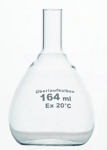 přeplňovací odměrné baňky, borosilikátové sklo 3.3