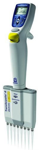 multikanálová mikrolitrová pipeta Transferpette® -8 / -12 elektronické, nastavitelná