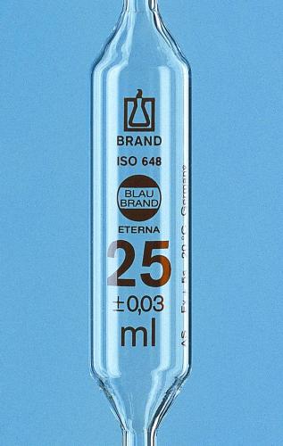 nedělené pipety, AR-glas®, třída AS, 1 mark, hnědá stupnice