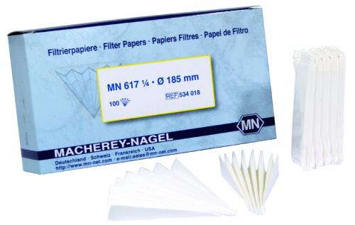 filtrační papír, kvalitativní, typ MN 617 1/4, skládané filtry
