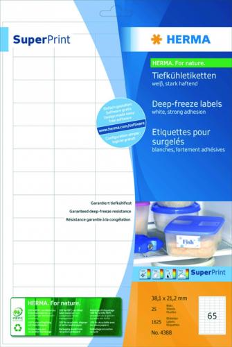 hlubokomrazící šťítky SuperPrint, white