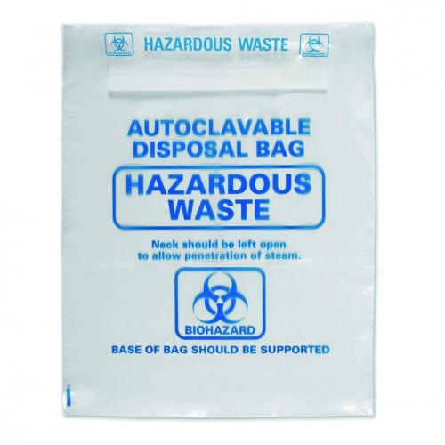 LLG Autoclavable Bags, PP, s Biohazard printing