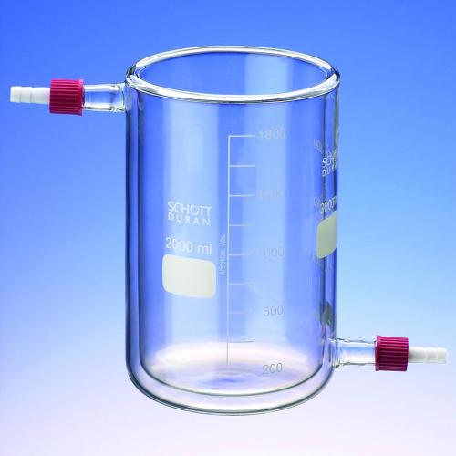 kádinky, sklo, jacketed wiht PTFE-Olive, typ T-GL