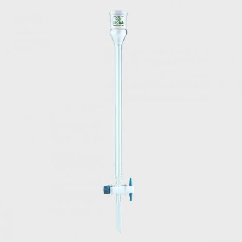 chromatografické kolony, PTFE- / nebo kohout, borosilikátové sklo 3.3