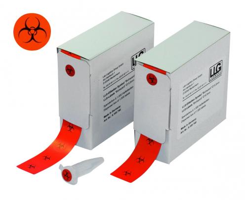 LLG šťítky s ''Biohazard'' Symbol