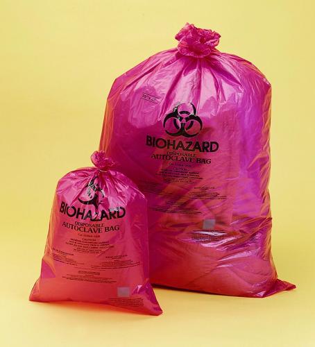Biohazard jednorázové sáčky, PP, Red, 38µm