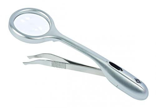 TRIZETTE® - lupa tweezer s LED light